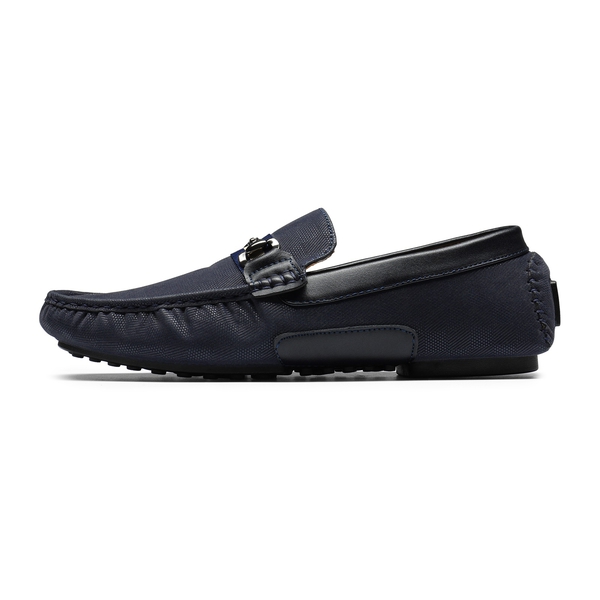 Men's Horsebit Moccasin Loafer Shoes - NAVY - 2